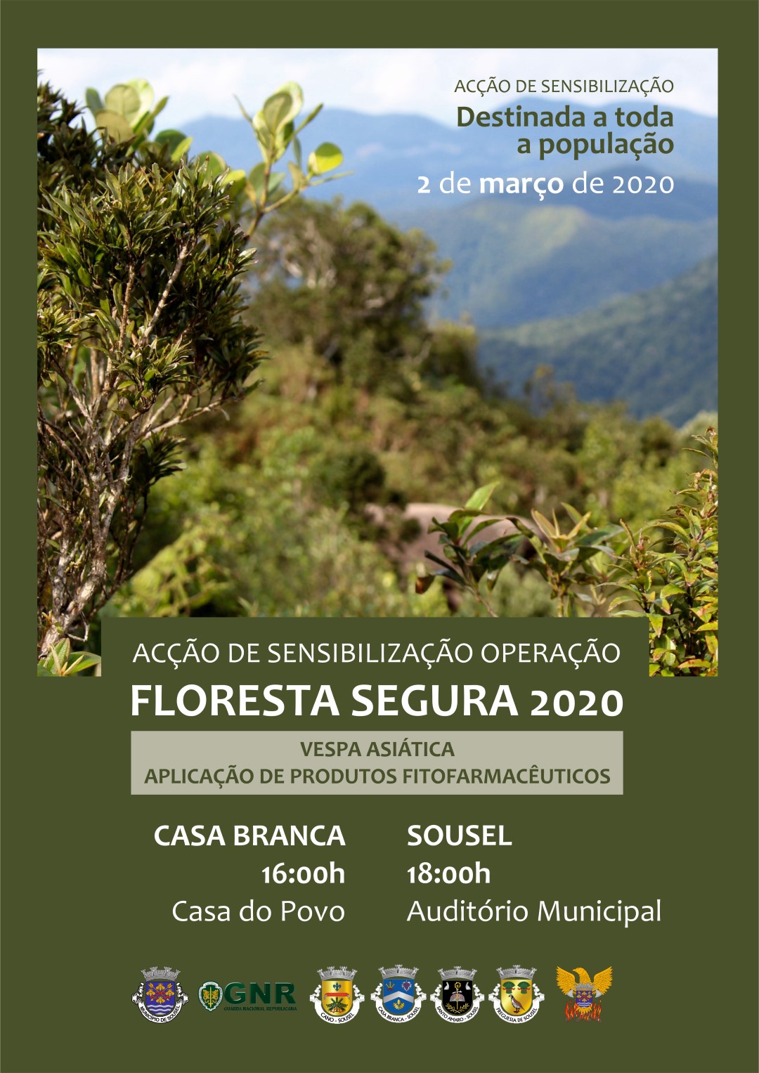 Ação de Sensibilização Operação Floresta Segura 2020 realiza-se esta segunda-feira