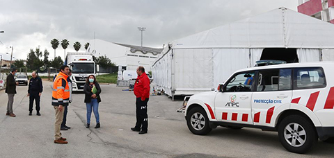 Hospital de Campanha e Pavilhão Gimnodesportivo receberam visita técnica