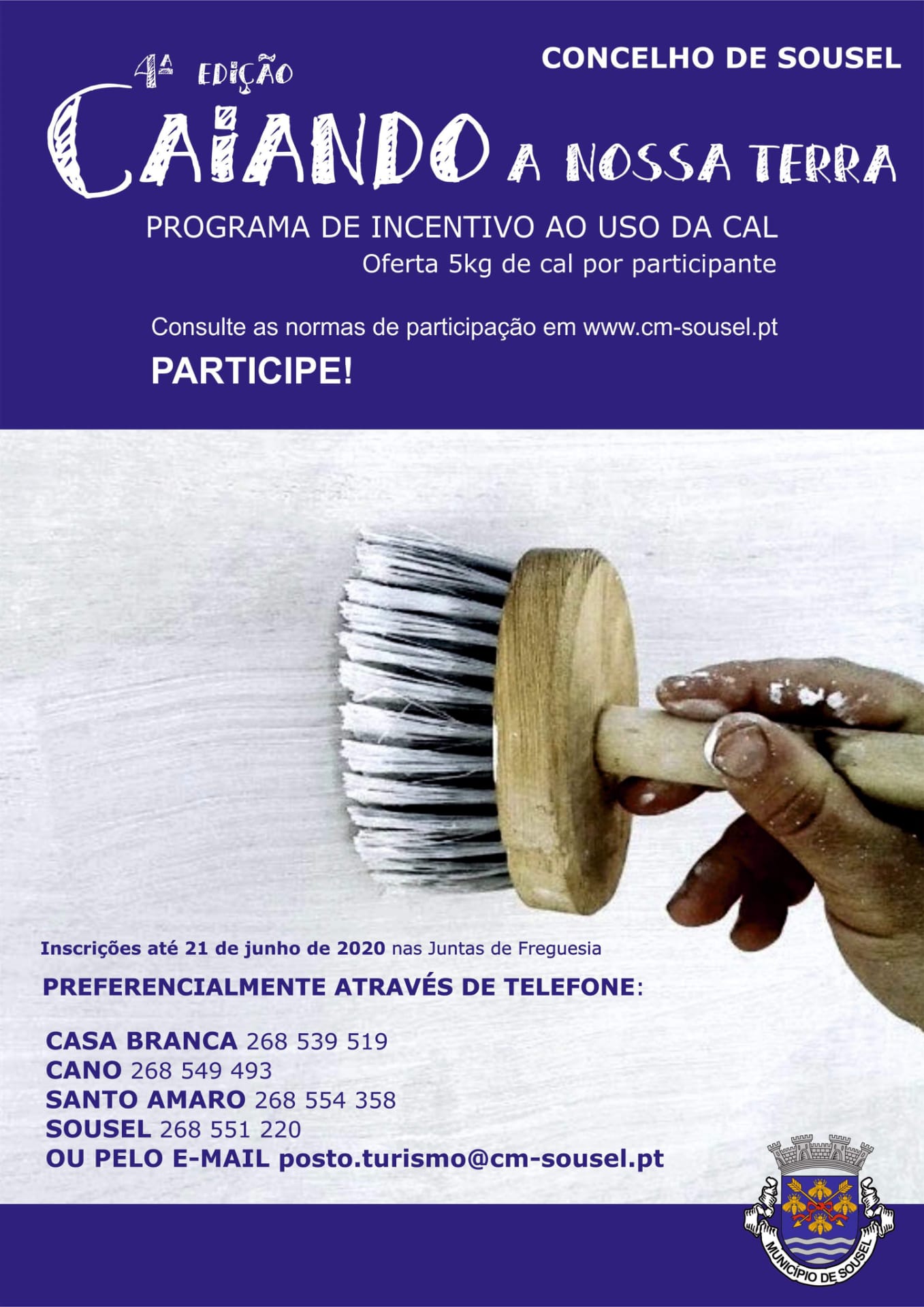 Inscrições para o programa “Caiando a Nossa Terra” Decorrem até 21 de junho