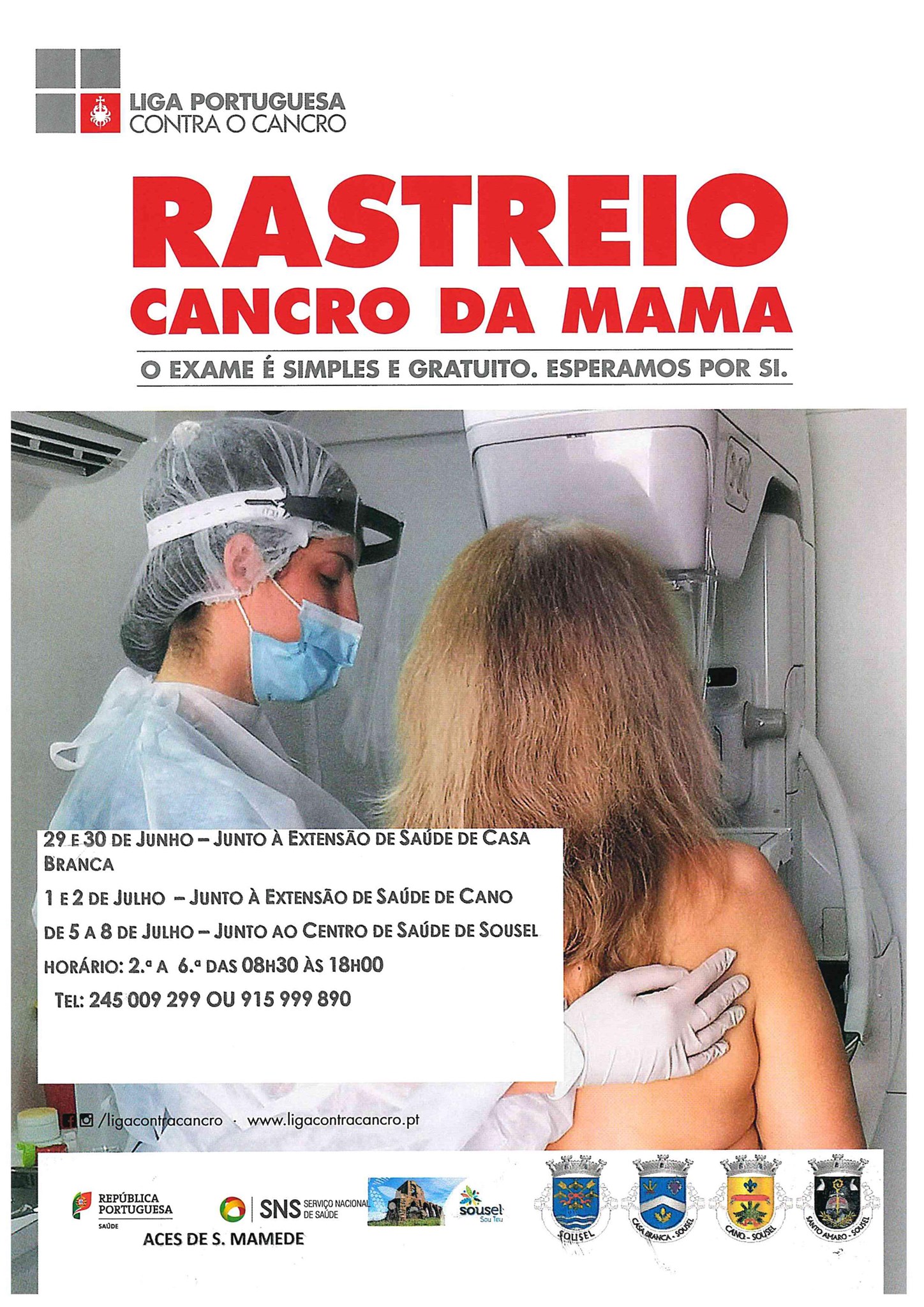 Rastreio do Cancro da Mama decorre no concelho de Sousel