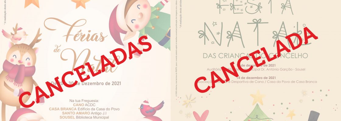 Férias e Festa de Natal das crianças do concelho canceladas