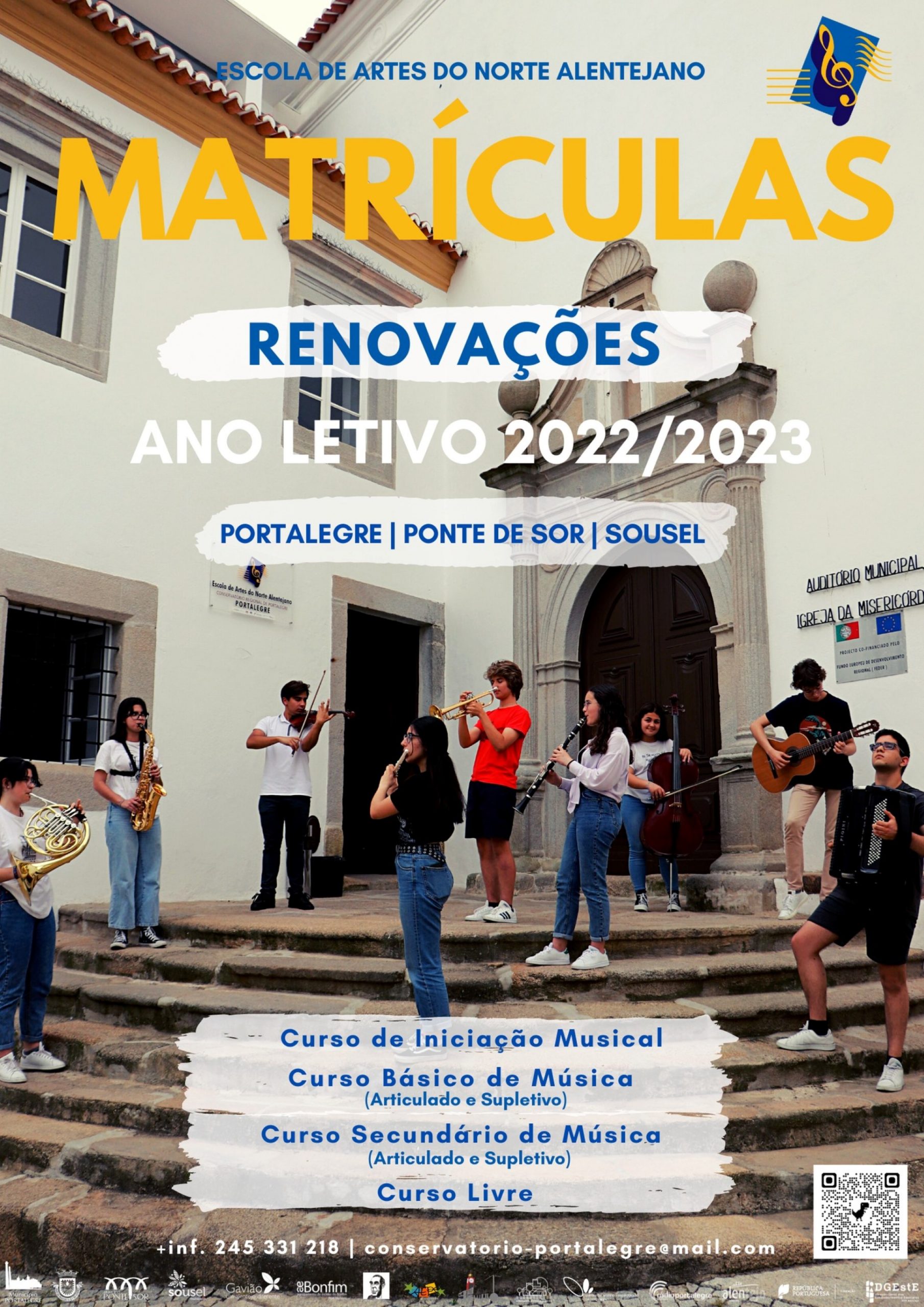 Inscrições abertas para a Escola de Artes do Norte Alentejano