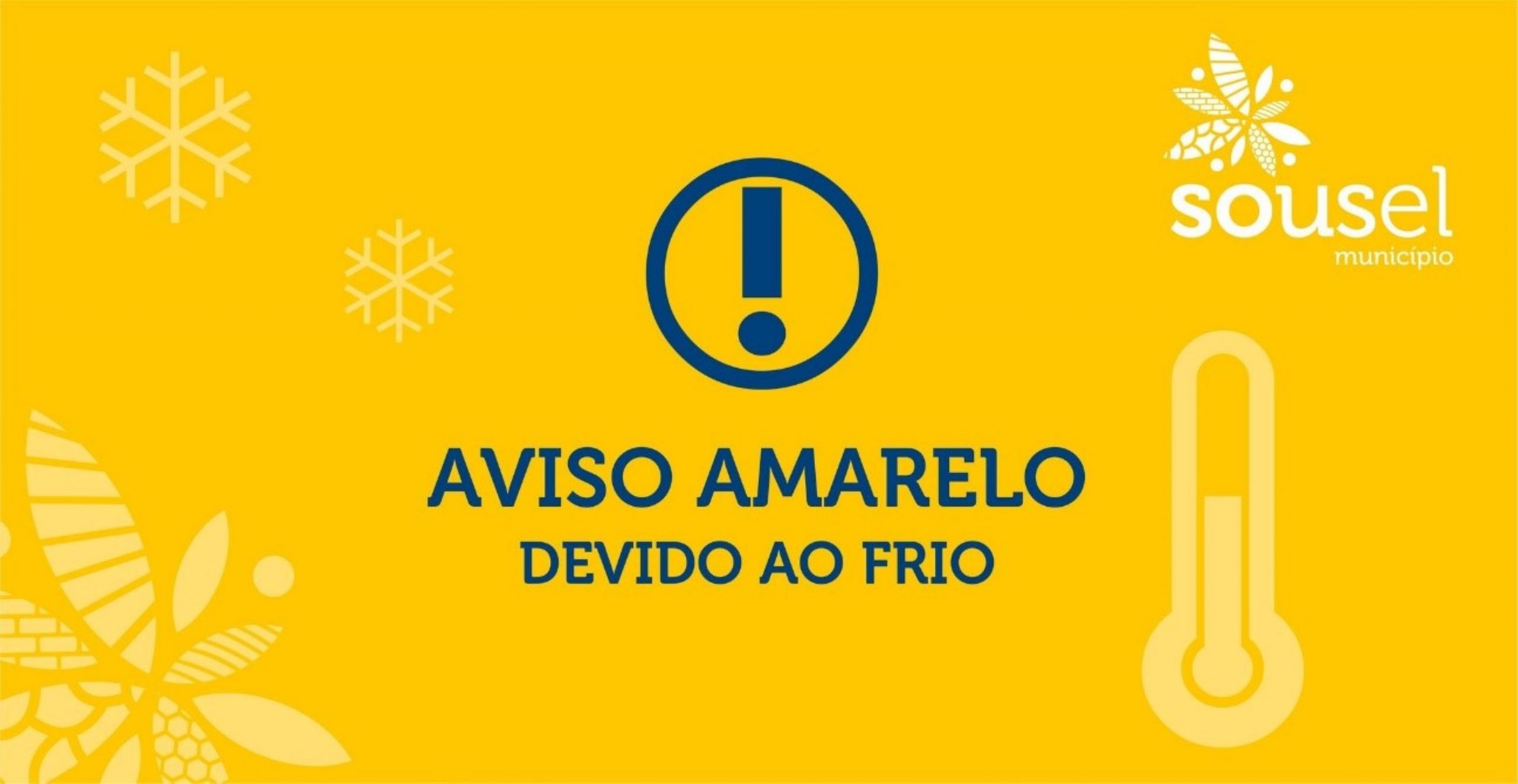 AVISO AMARELO DEVIDO AO FRIO