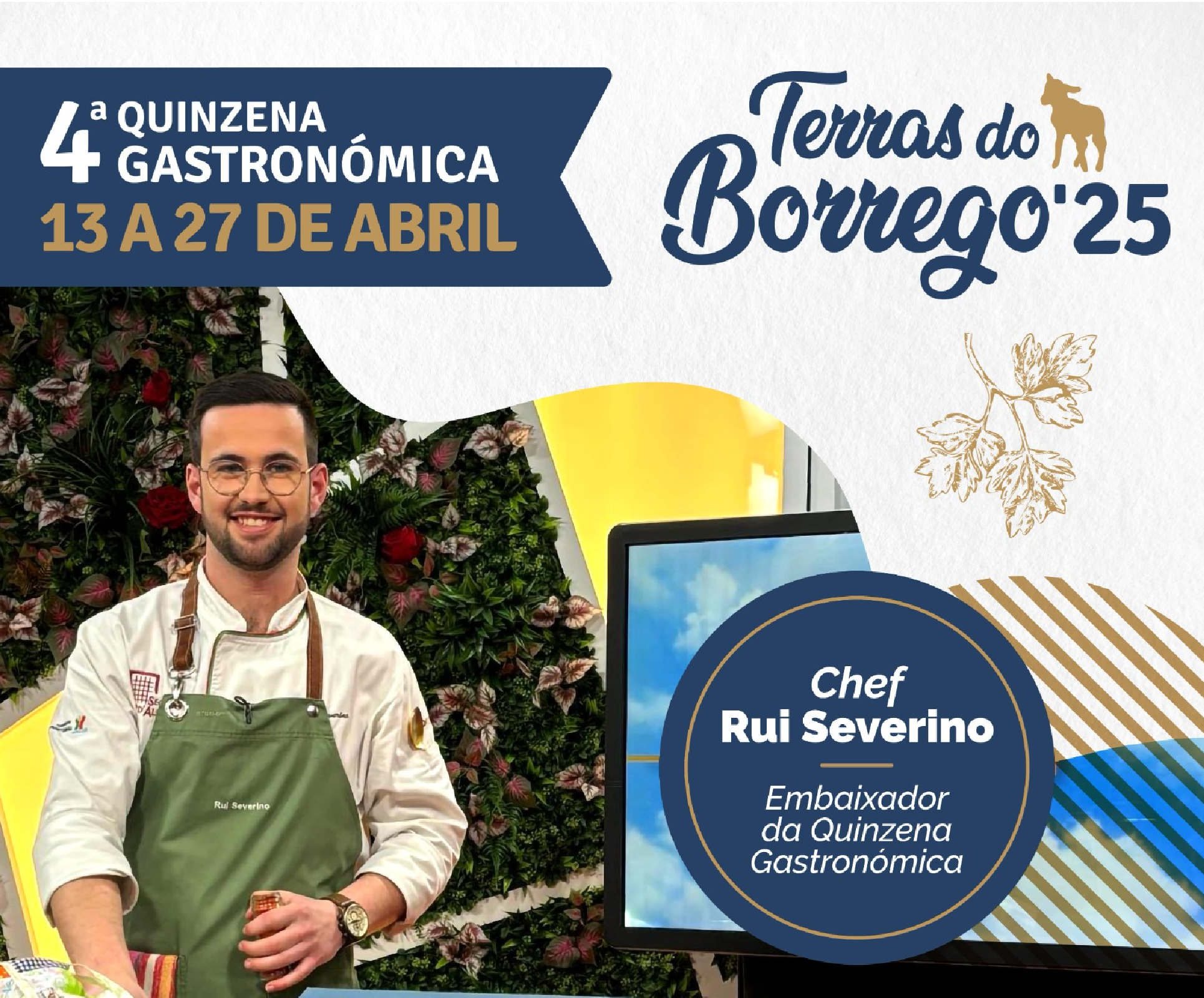 O Chef Rui Severino é o Embaixador da 4ª Quinzena Gastronómica de Sousel